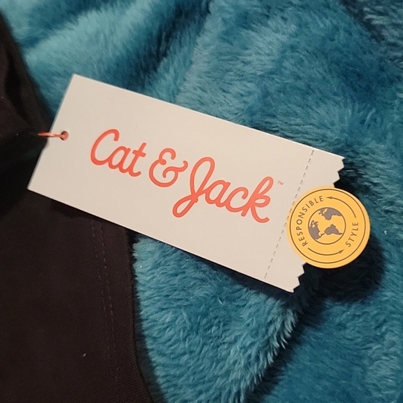 T-shirt NWT Long-sleeve 2T Cat & Jack Halloween New Black Glittery - Picture 2 of 4